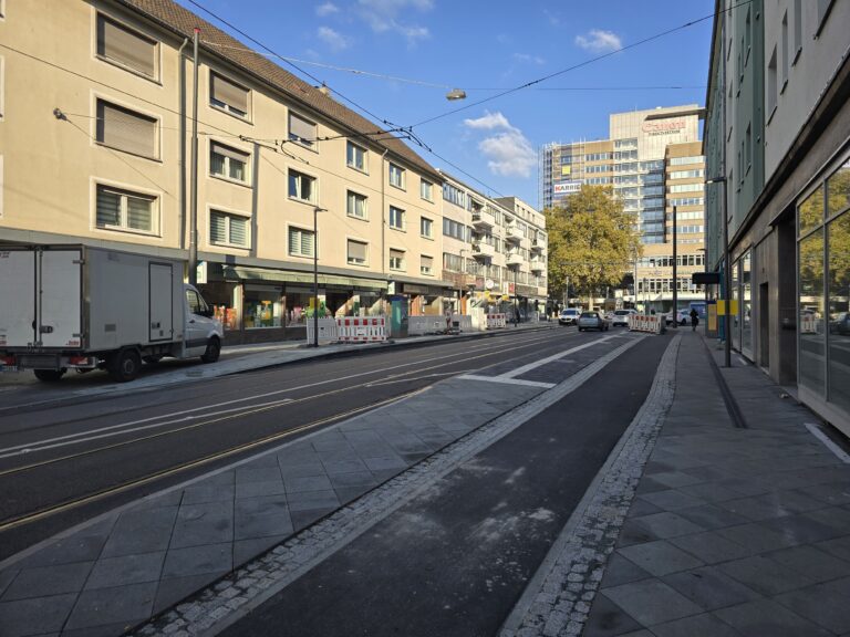 Bauarbeiten in der Textorstraße schneller als geplant abgeschlossen